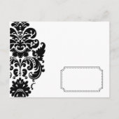 Damask Save the Date Card - Anpassen! Ankündigungspostkarte (Rückseite)