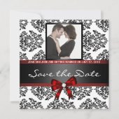 Damask Save the Date Foto (Vorderseite)