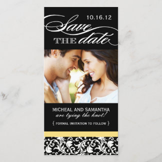 Damask Save the Date Foto Cards