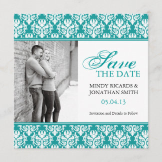 DAMASK SAVE THE DATE FOTOKARTEN
