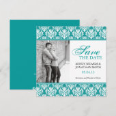 DAMASK SAVE THE DATE FOTOKARTEN (Vorne/Hinten)