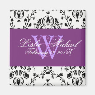 Damask Save the Date Hochzeit, Magnete Magnet