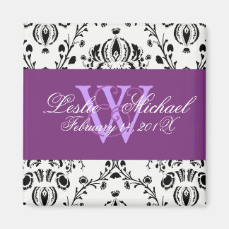 Damask Save the Date Hochzeit, Magnete Magnet