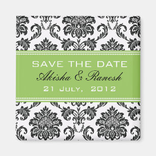 Damask Save the Date Hochzeitskündigung Magnet