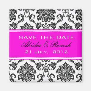 Damask Save the Date Hochzeitskündigung Magnet