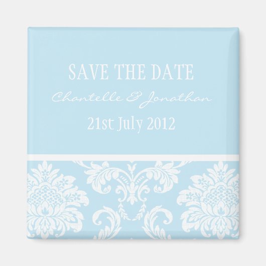 Damask Save the Date Magnet (Vorne)