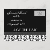 Damask Save the Date Postkarten Hochzeit (Rückseite)