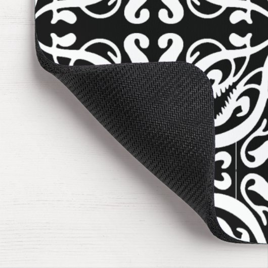 Damask - schwarzer Hintergrund Mousepad (Ecke)