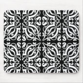 Damask - schwarzer Hintergrund Mousepad (Vorne)