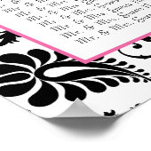 Damask Seating Chart Tischnummern - Alphabetisch Poster (Ecke)