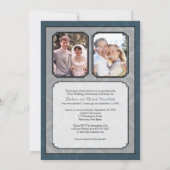 Damask Silver (25. Jubiläum) Party Einladung (Rückseite)