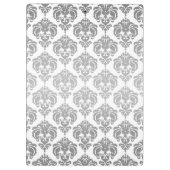 Damask Silver Gold Makeuyes Lashes Personalisiert Klemmbrett (Rückseite)