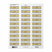 Damask Silver Monogram Christmas Address Labels (Vorne)