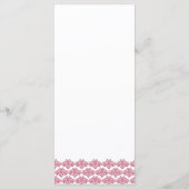 Damask Simplicity Berry Lila Wedding Menu Menükarte (Rückseite)