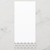 Damask Simplicity Taupe Pink Wedding Menü Menükarte (Rückseite)