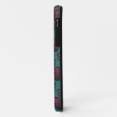 DAMASK SKULL HOT PINK AUF AQUAMARIN Case-Mate iPhone HÜLLE (Hinten/Links)