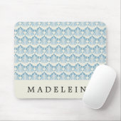 Damask Soft Blue Mousepad (Mit Mouse)