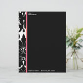 Damask Sophisticist ~ Geschäftsbriefe Briefkopf (Stehend Vorderseite)