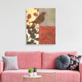 Damask Sparrow Leinwanddruck (Insitu (Wohnzimmer))