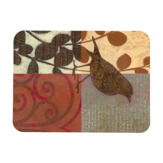 Damask Sparrow Magnet (Horizontal)