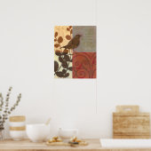 Damask Sparrow Poster (Küche)