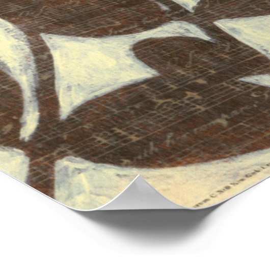 Damask Sparrow Poster (Ecke)