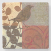 Damask Sparrow Steinuntersetzer (Vorderseite)