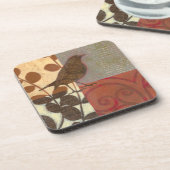 Damask Sparrow Untersetzer (Linke Seite)