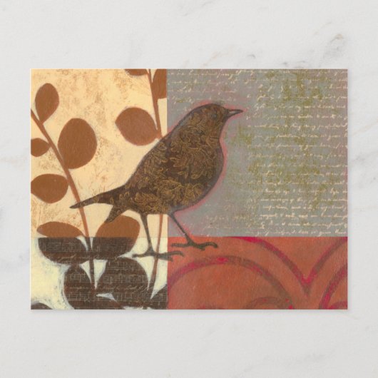 Damask Sperling Postkarte (Vorderseite)