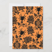 Damask Spider Halloweeneinladung Einladung (Rückseite)