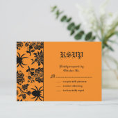 Damask Spider UAWG RSVP Karte (Stehend Vorderseite)