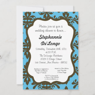Damask Spitzen Extravagant Elegant Baby Dusche Ein Einladung