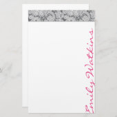 Damask Stationer Set Briefpapier (Vorne/Hinten)