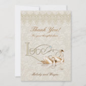 Damask Swan Elegance - Danke (Vorderseite)