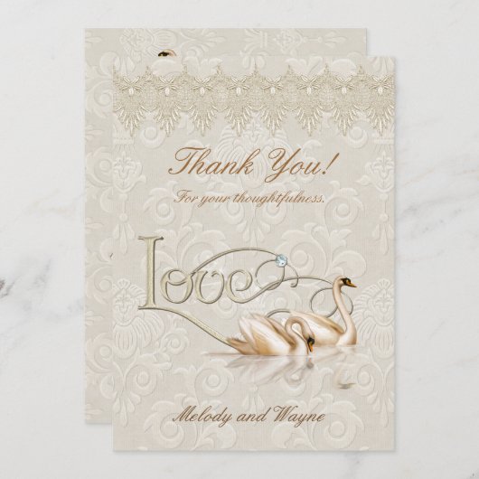 Damask Swan Elegance - Danke (Vorne/Hinten)