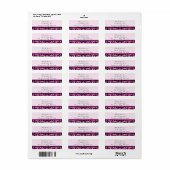 Damask Swirl Black & Bright Pink Address Labels (Vorne)