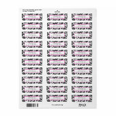 Damask Swirl Bright Pink & Black Address Label (Vorne)