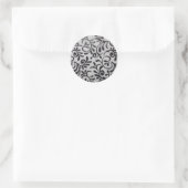Damask Swirl Round Sticker (Tasche)