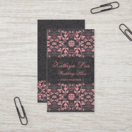 Damask Swirls Lace Licorice Custom Profile Card Visitenkarte