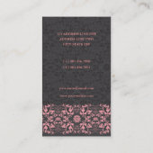 Damask Swirls Lace Licorice Custom Profile Card Visitenkarte (Rückseite)
