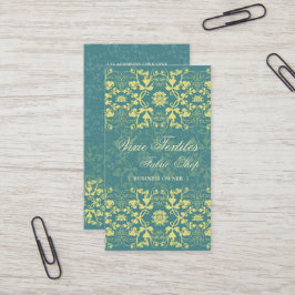 Damask Swirls Lace Peacock Custom Profile Card Visitenkarte