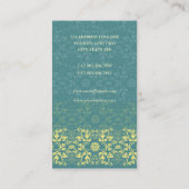 Damask Swirls Lace Peacock Custom Profile Card Visitenkarte (Rückseite)