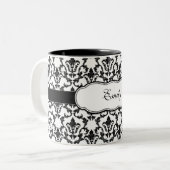 Damask-Tasse Name hinzufügen Zweifarbige Tasse (Vorderseite Links)