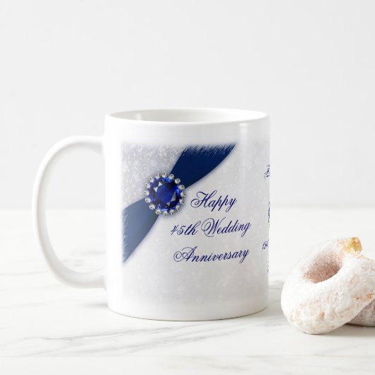 Damask Tasse zum 45. Hochzeitstag (Mit Donut)