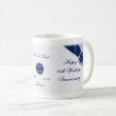 Damask Tasse zum 45. Hochzeitstag (VorderseiteRechts)