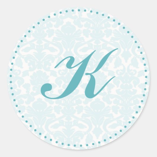 Damask TEMPLATE-Aufkleber Runder Aufkleber (Vorderseite)