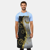 Damask Textur Schürze (Getragen)