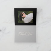 Damask Thank You Cards, wedding photos+monogram Dankeskarte (Innenseite)
