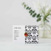 DAMASK THREEGEM Perle Visitenkarte (Stehend Vorderseite)