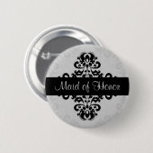 Damask-Trauzeugin Button (Vorne & Hinten)